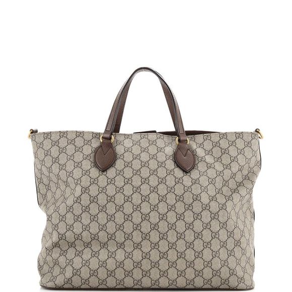 Gucci Courrier Convertible Soft Open Tote GG Coated Canvas with Applique Large - Picture 3 of 7